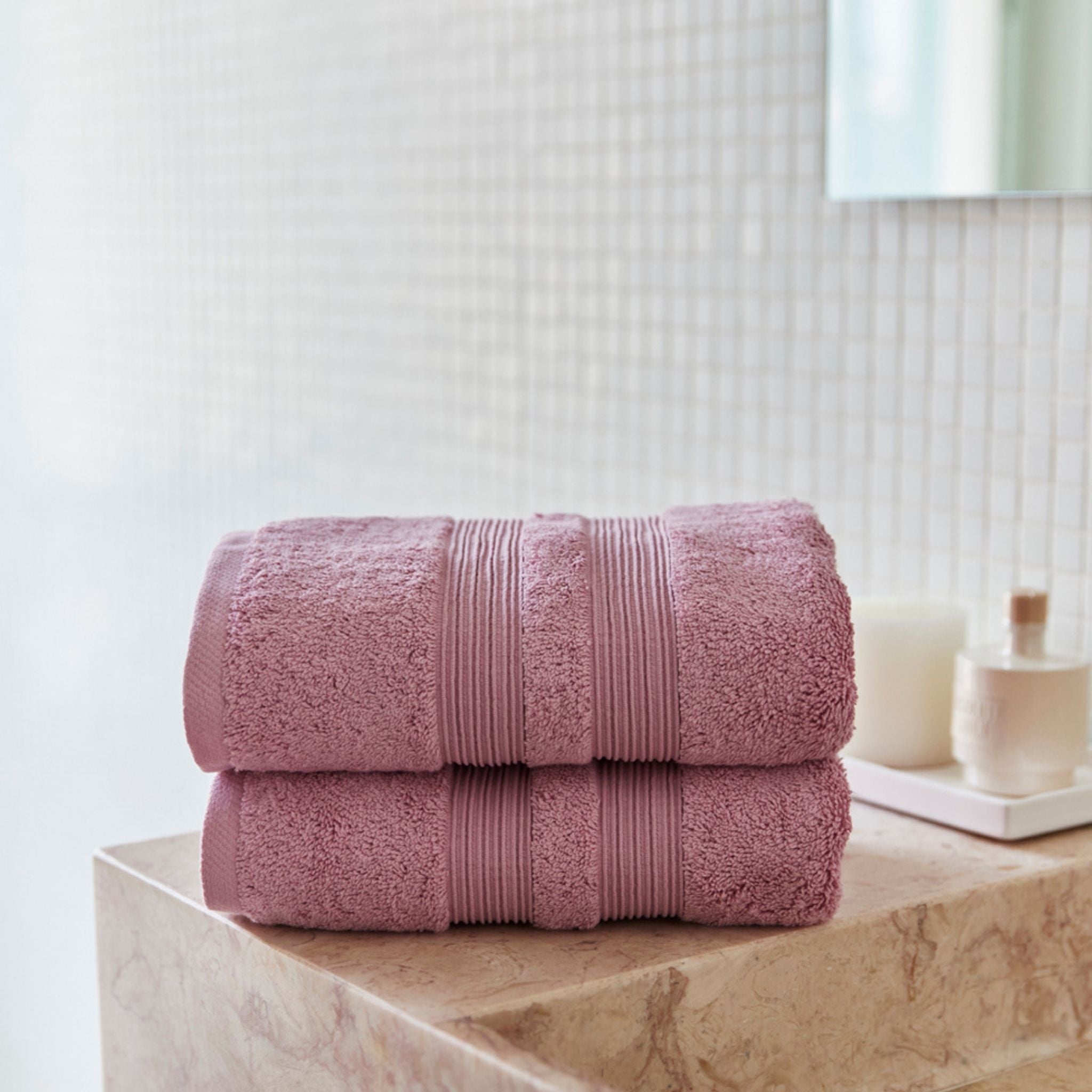 Luxus alte rosa Badehandtücher | Torres Novas
