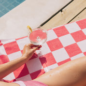 Gibalta à carreaux rose