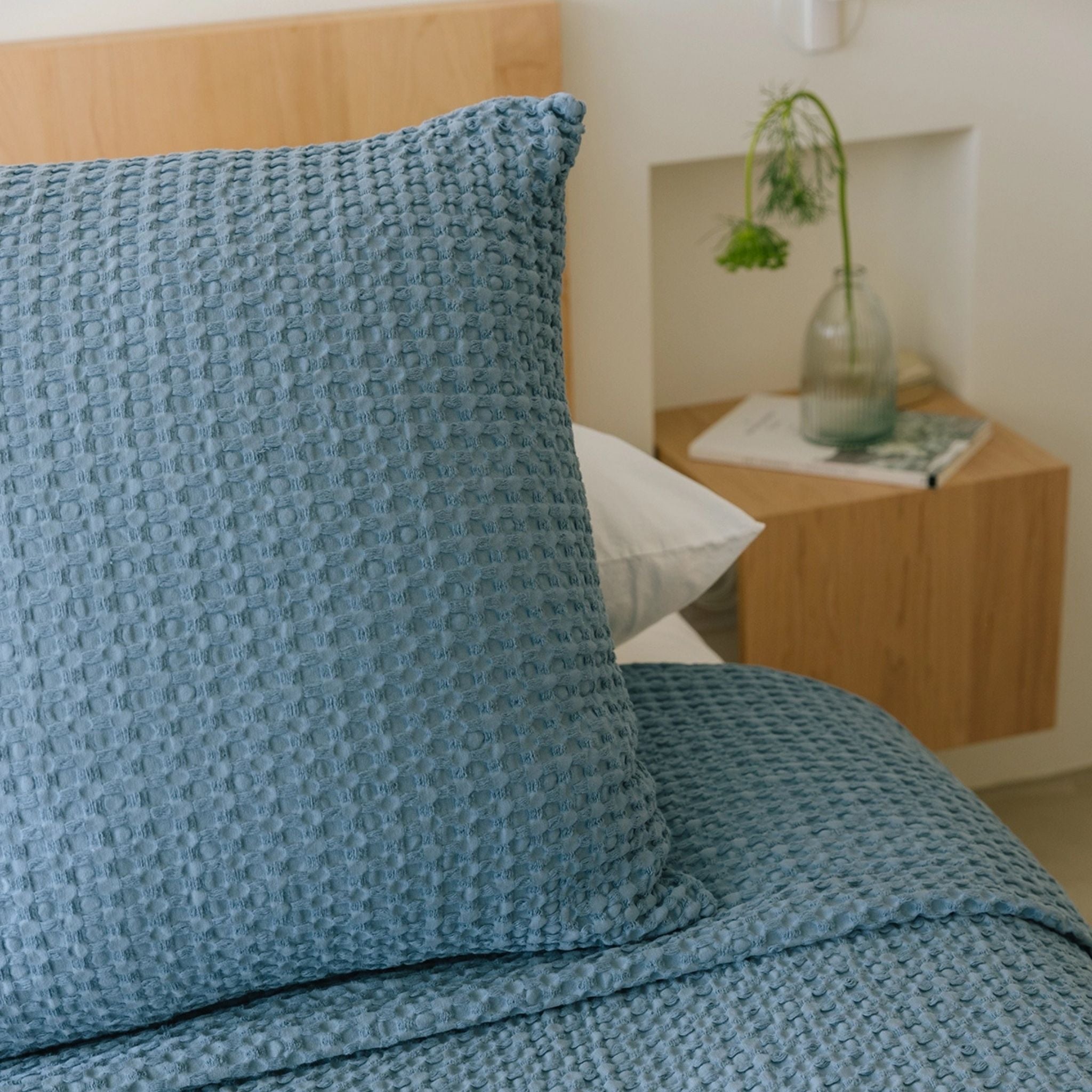 Blue Santa Luzia Waffle Bedspreads - Torres Novas