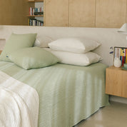 Khaki green Santa Luzia Waffle Bedspreads - Torres Novas