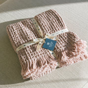 Old pink Santa Luzia Waffle Bedspreads - Torres Novas