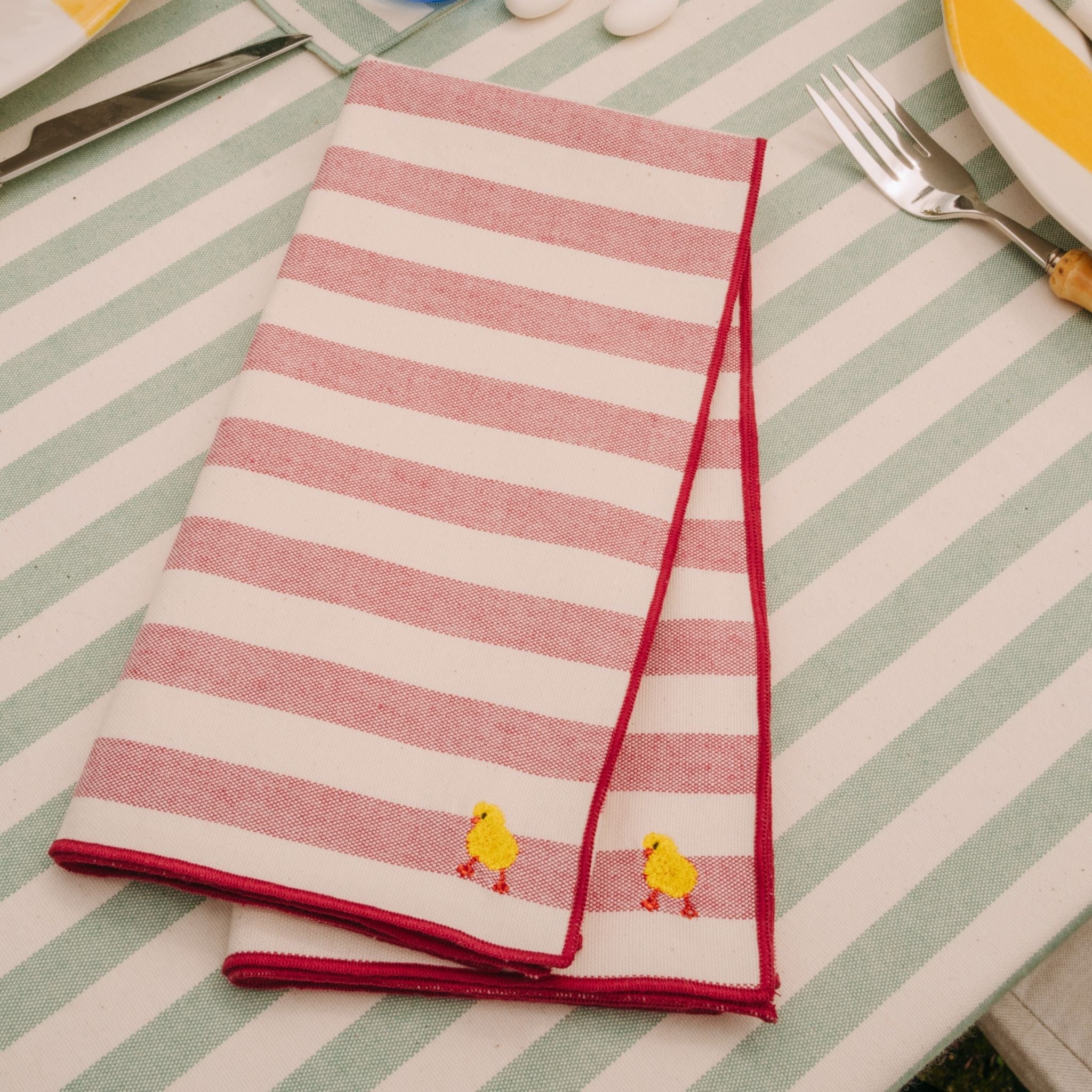Barra napkin with easter embroidery