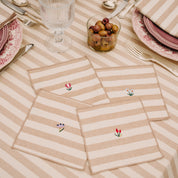 Barra napkin with flower embroidery