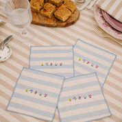 Barra napkin with flower embroidery
