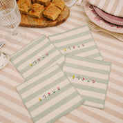 Barra napkin with flower embroidery