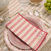 Barra napkin with flower embroidery