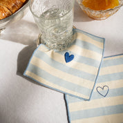 Barra Napkins with heart embroidery