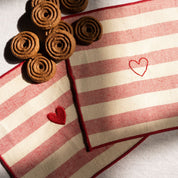Barra Napkins with heart embroidery
