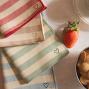 Barra Napkins with heart embroidery
