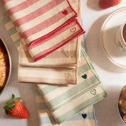 Barra Napkins with heart embroidery