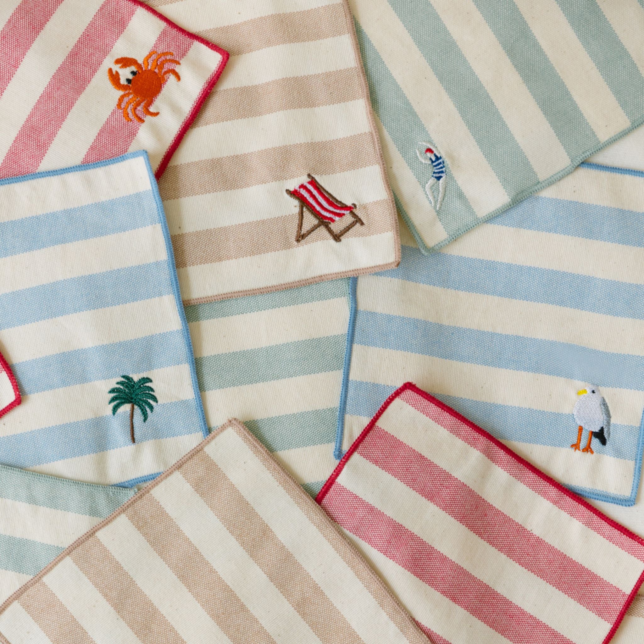 Barra Napkins with summer embroidery