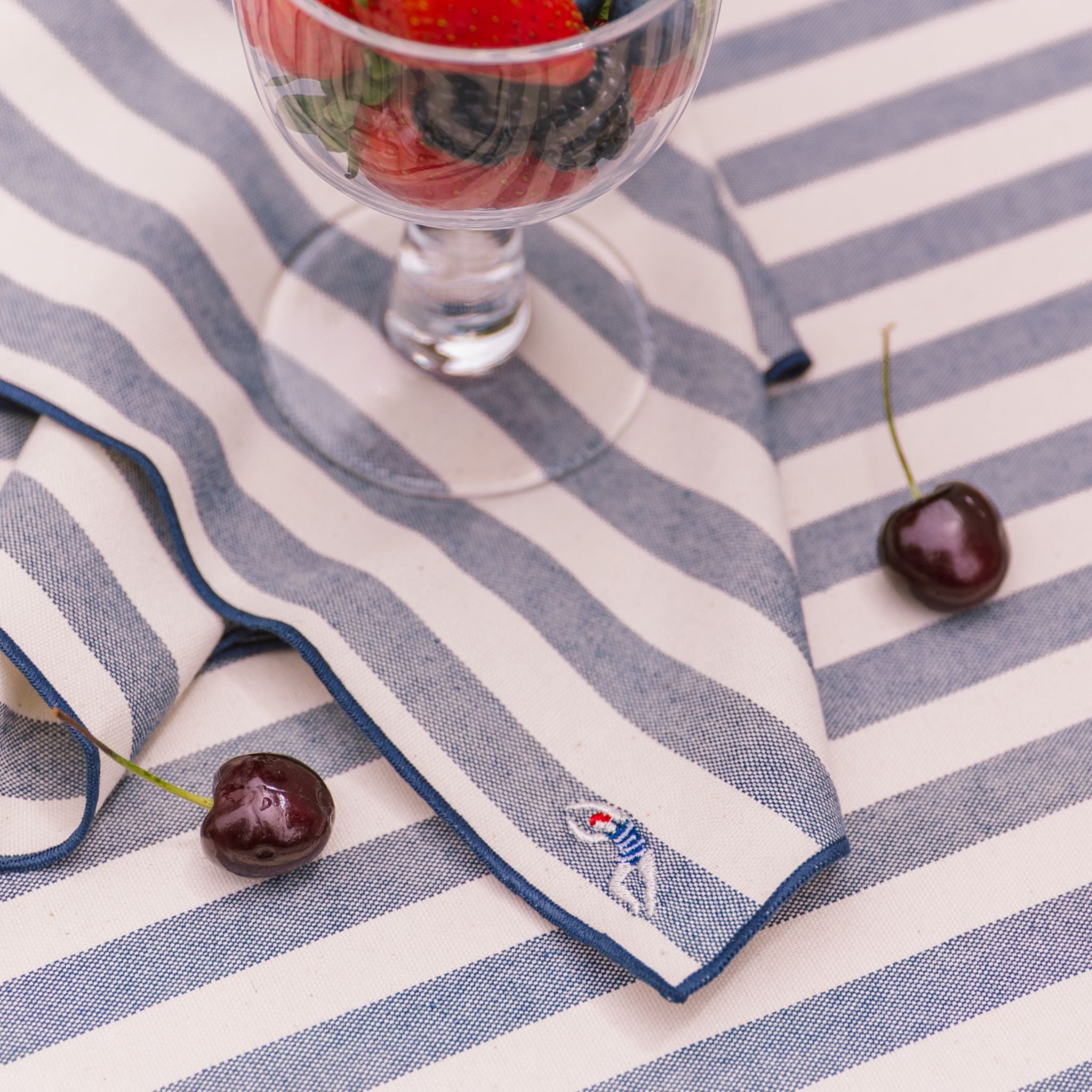 Barra Napkins with summer embroidery