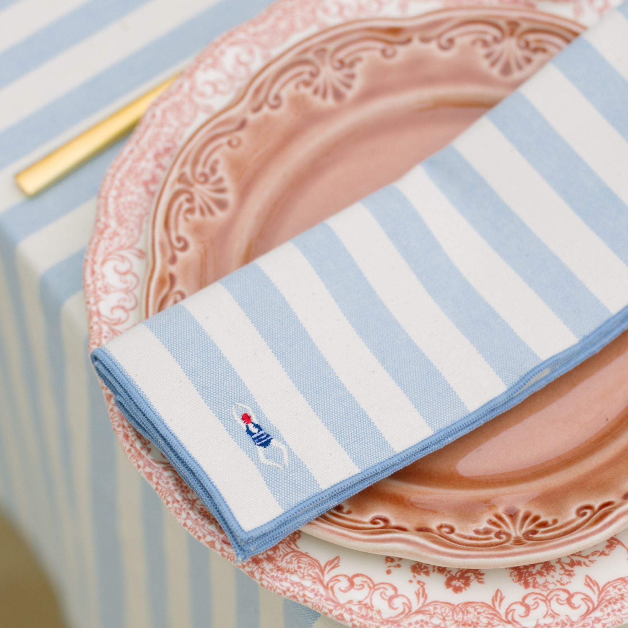 Barra Napkins with summer embroidery