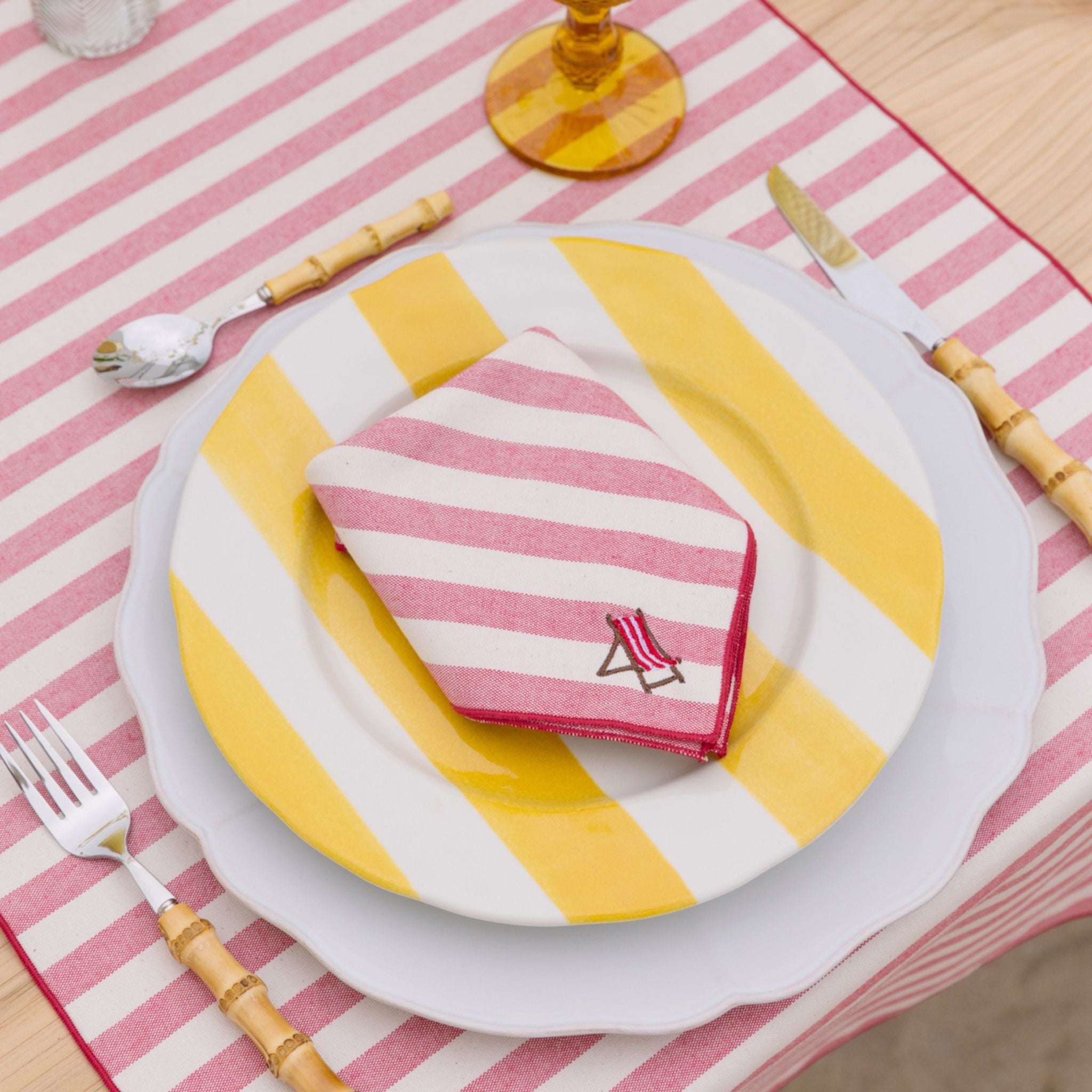 Barra Napkins with summer embroidery