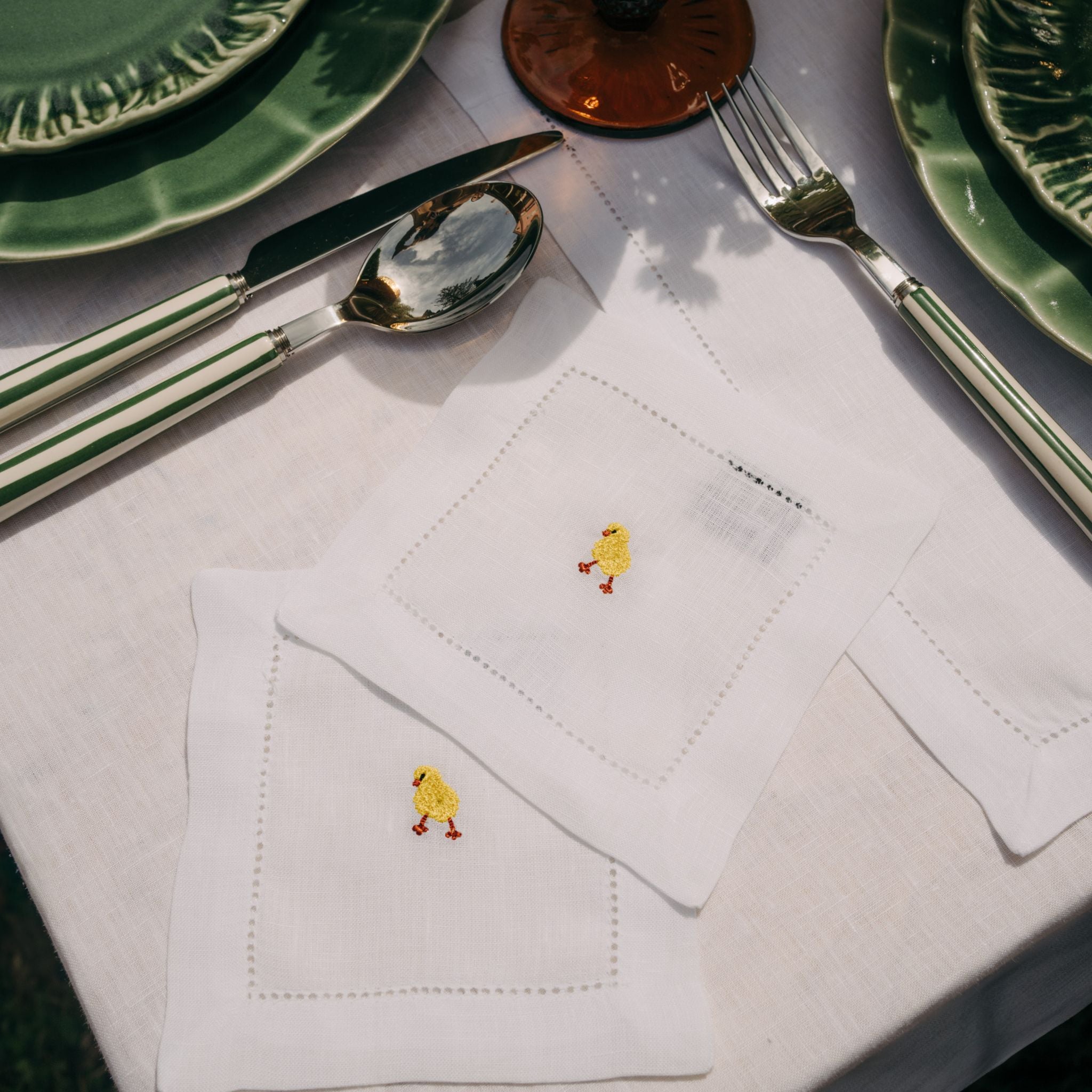 Mafra linen napkin and placemat with easter embroidery