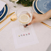 Mafra linen napkin and placemat with flower embroidery