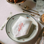 Mafra linen letter embroidery napkins (Pack of 2)