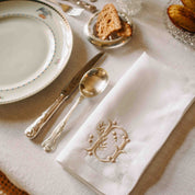 Mafra linen letter embroidery napkins (Pack of 2)
