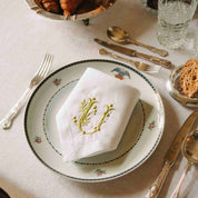 Mafra linen letter embroidery napkins (Pack of 2)