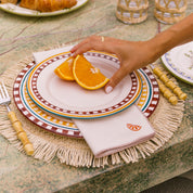 Ecru Nazaré napkins with fruit embroidery