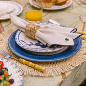 Ecru Nazaré napkins with summer embroidery
