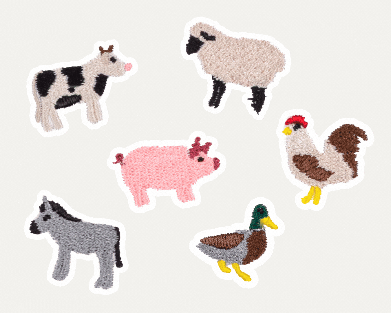 At the table with the farm animals