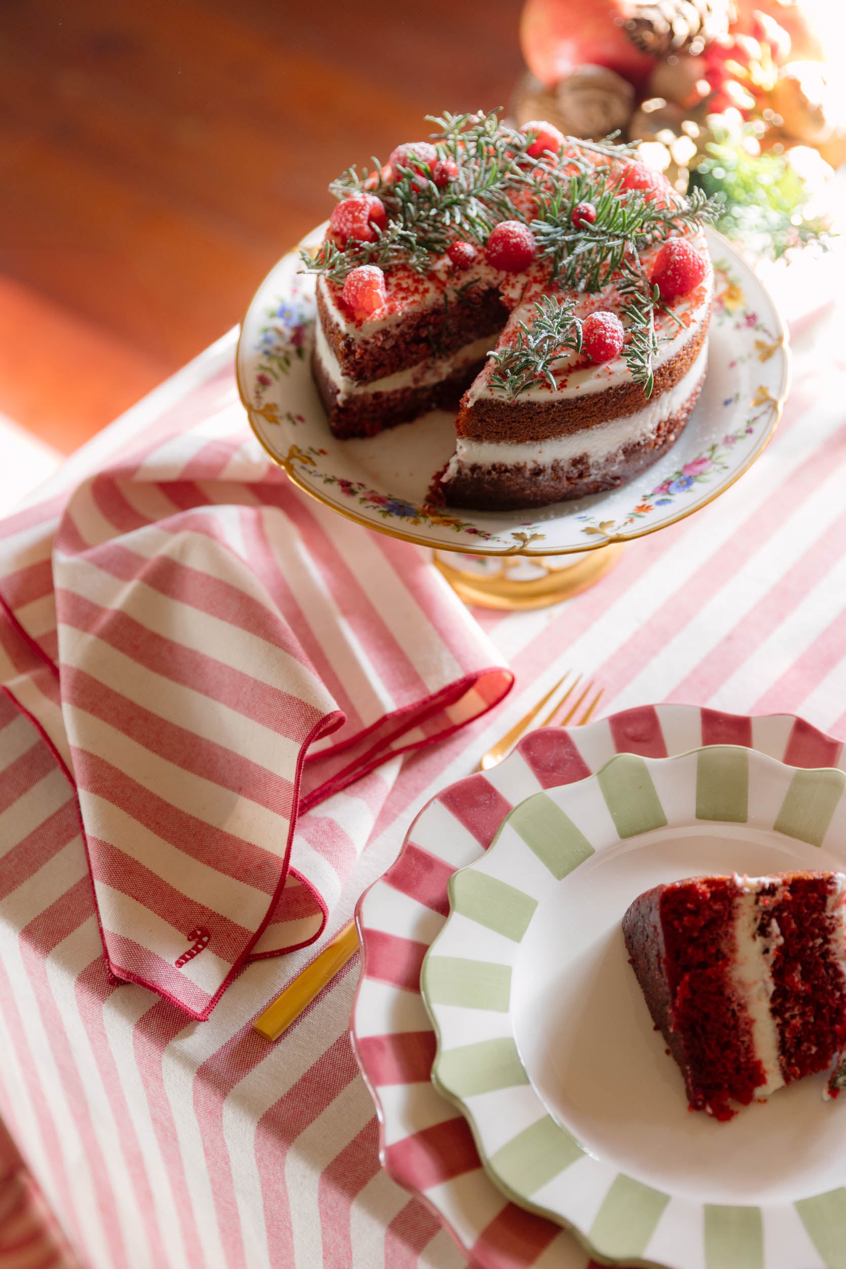 Barra napkins with christmas embroidery