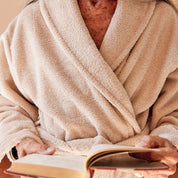 Beige bathrobe