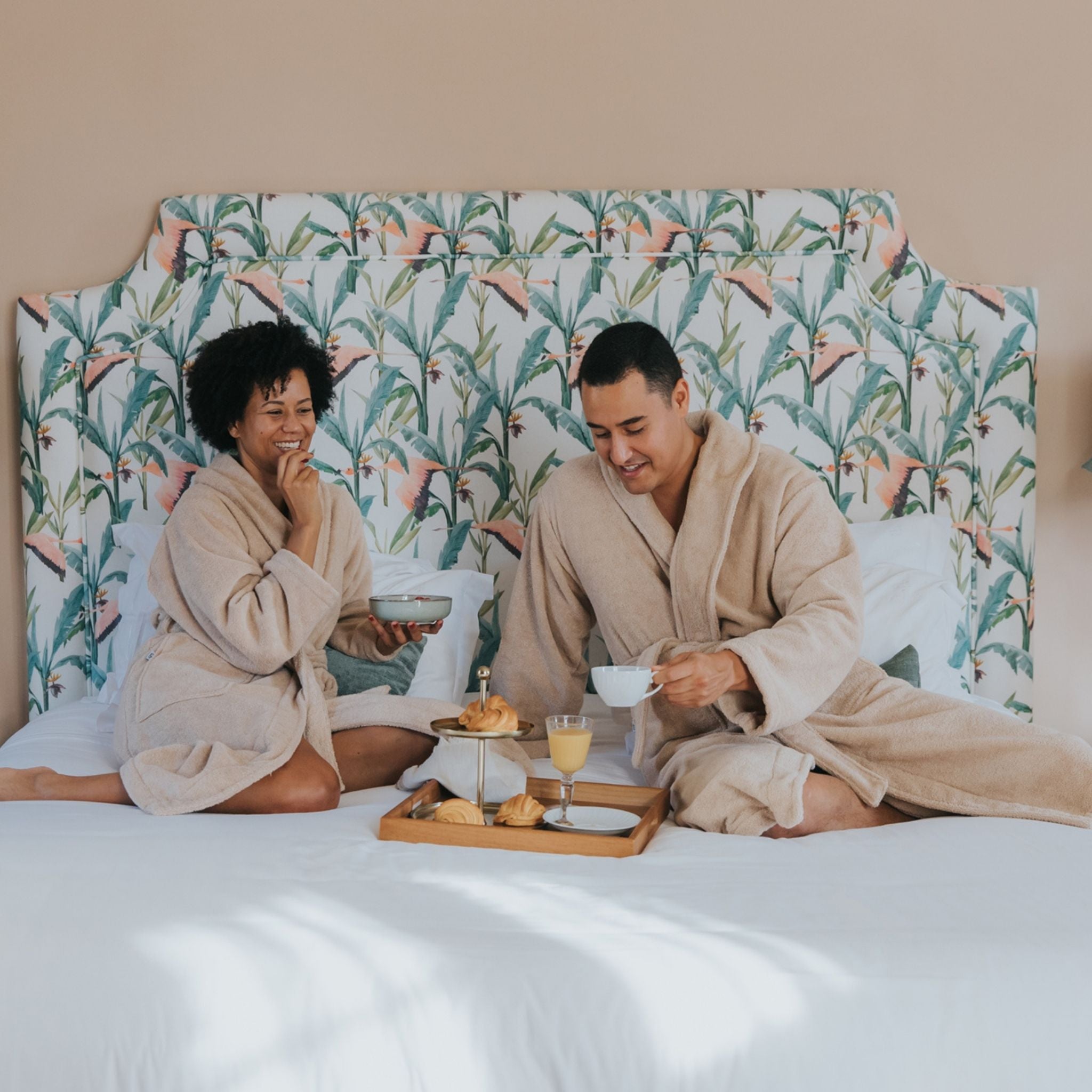 Beige bathrobe