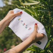 Lingettes Luxus avec broderie de fleurs