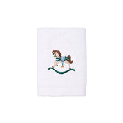 Face towel with horse embroidery