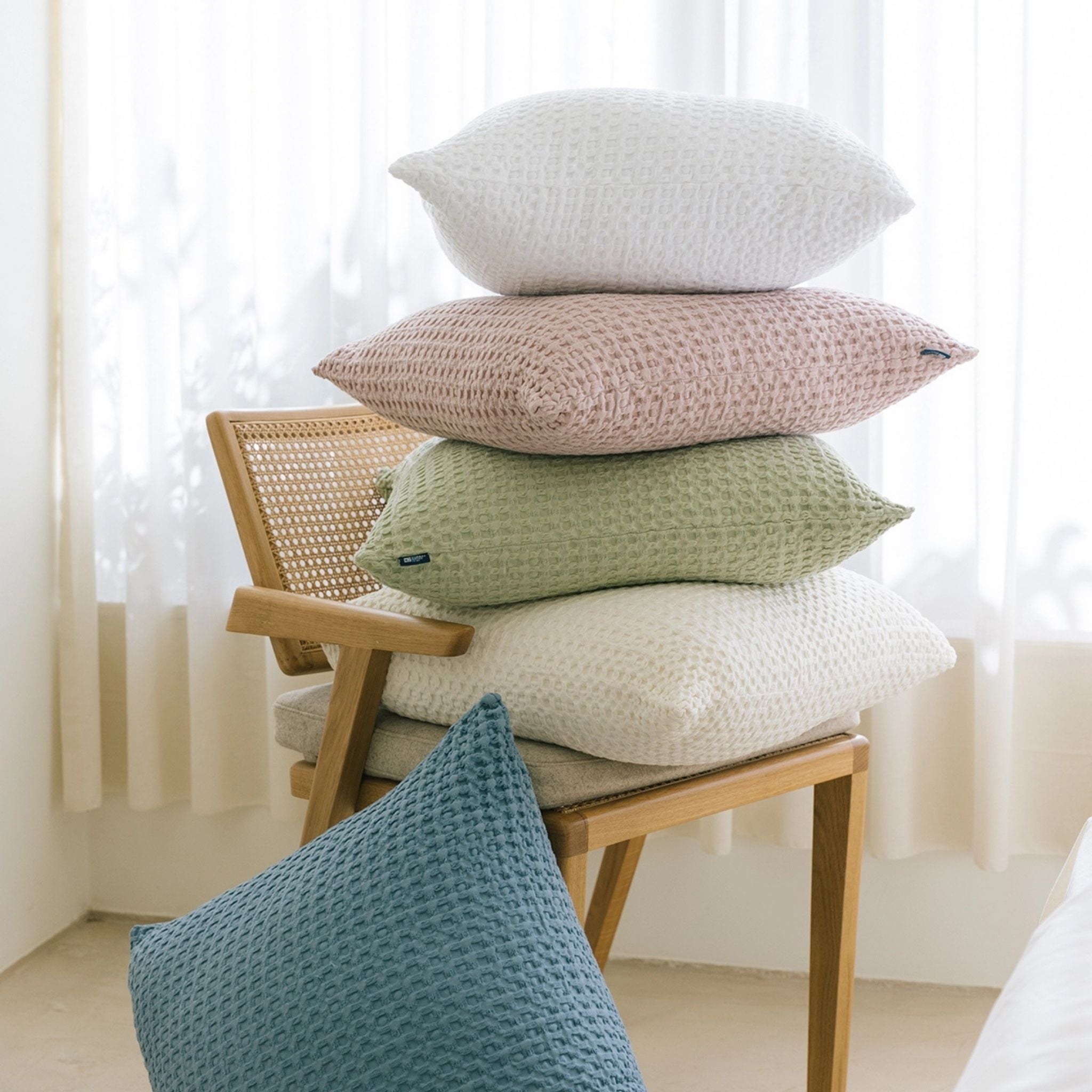 Blue Santa Luzia Waffle Bedspreads (UK) - Torres Novas