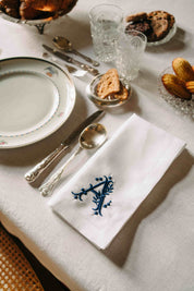 Serviettes de table Mafra avec lettre brodée (Set de 2)