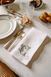 Serviettes de table Mafra avec lettre brodée (Set de 2)