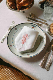 Serviettes de table Mafra avec lettre brodée (Set de 2)