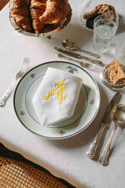Serviettes de table Mafra avec lettre brodée (Set de 2)