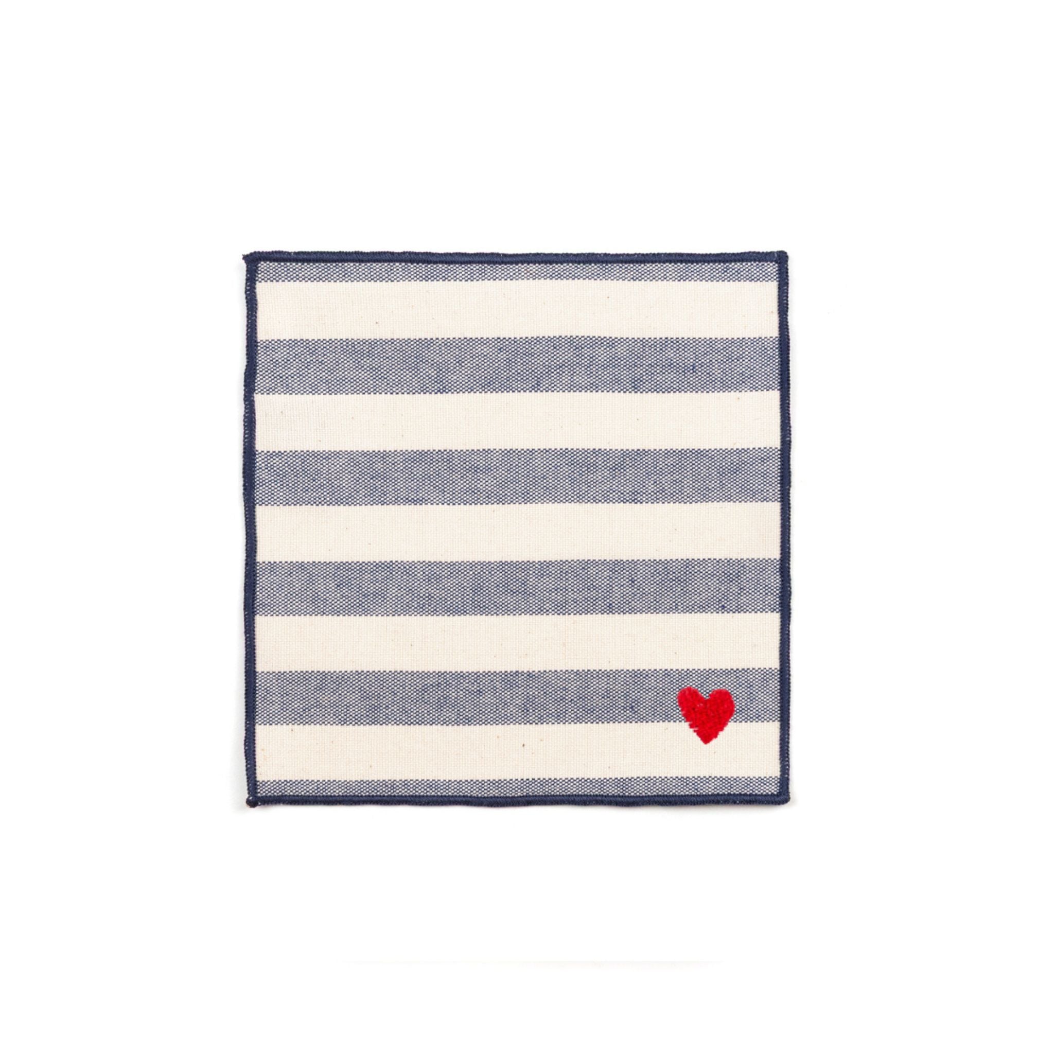 Serviettes Barra avec broderie en forme de cœur