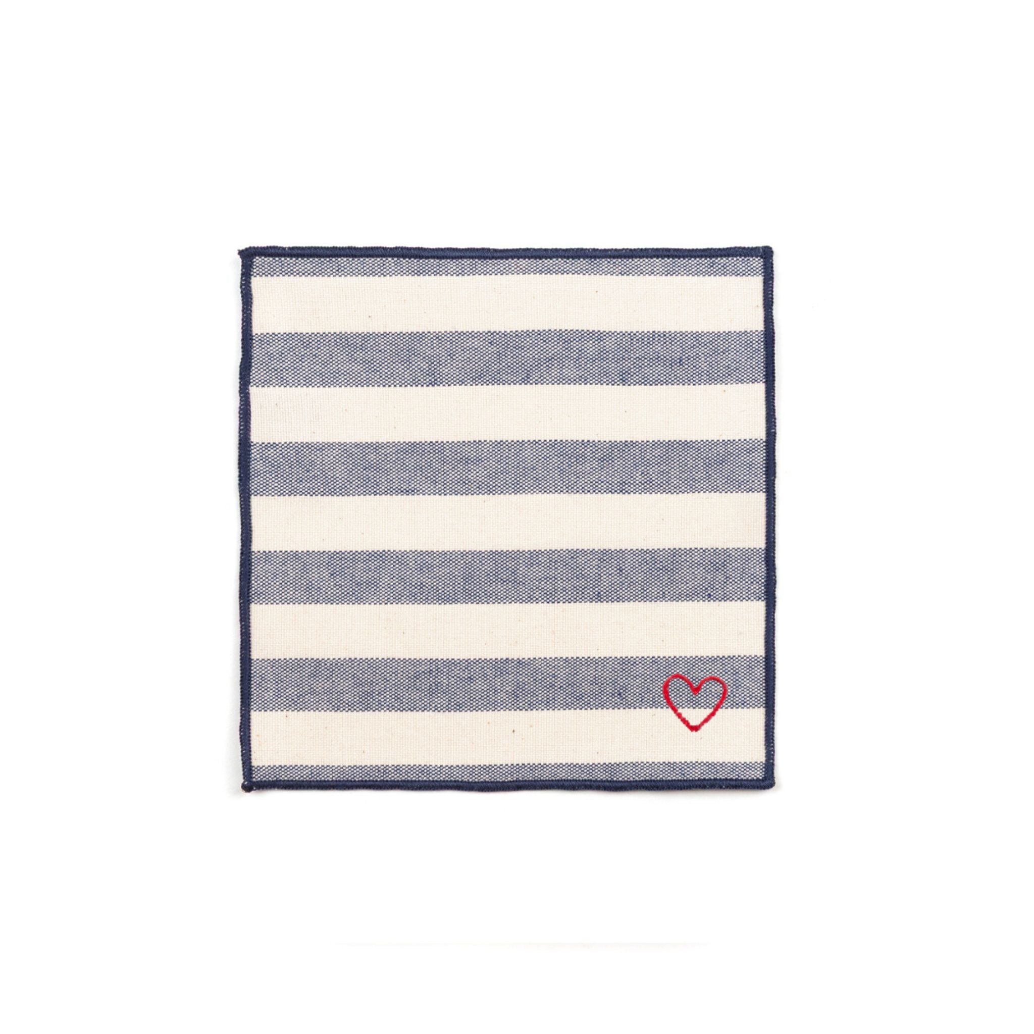 Serviettes Barra avec broderie en forme de cœur