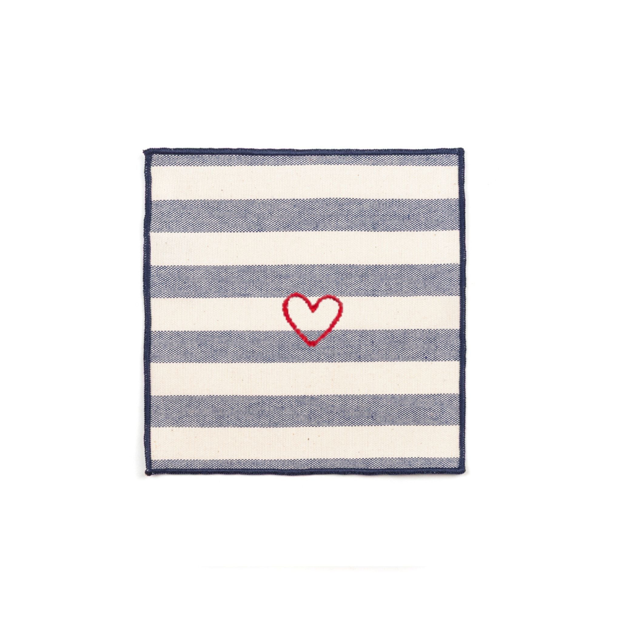 Barra Napkins with heart embroidery