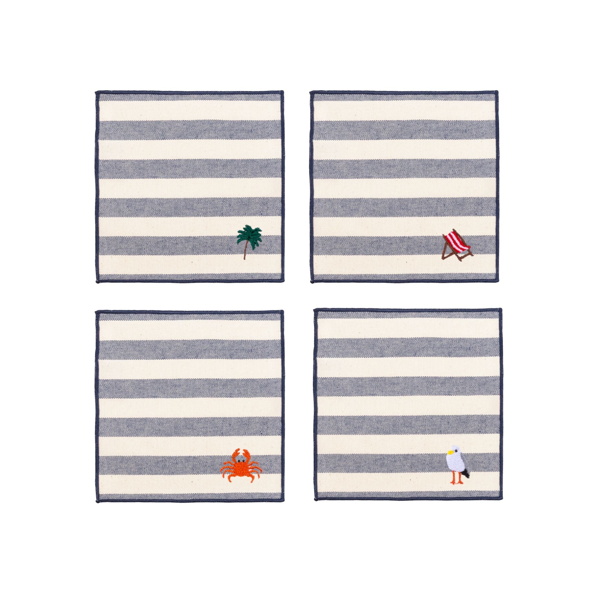 Servilletas bordadas de verano Barra