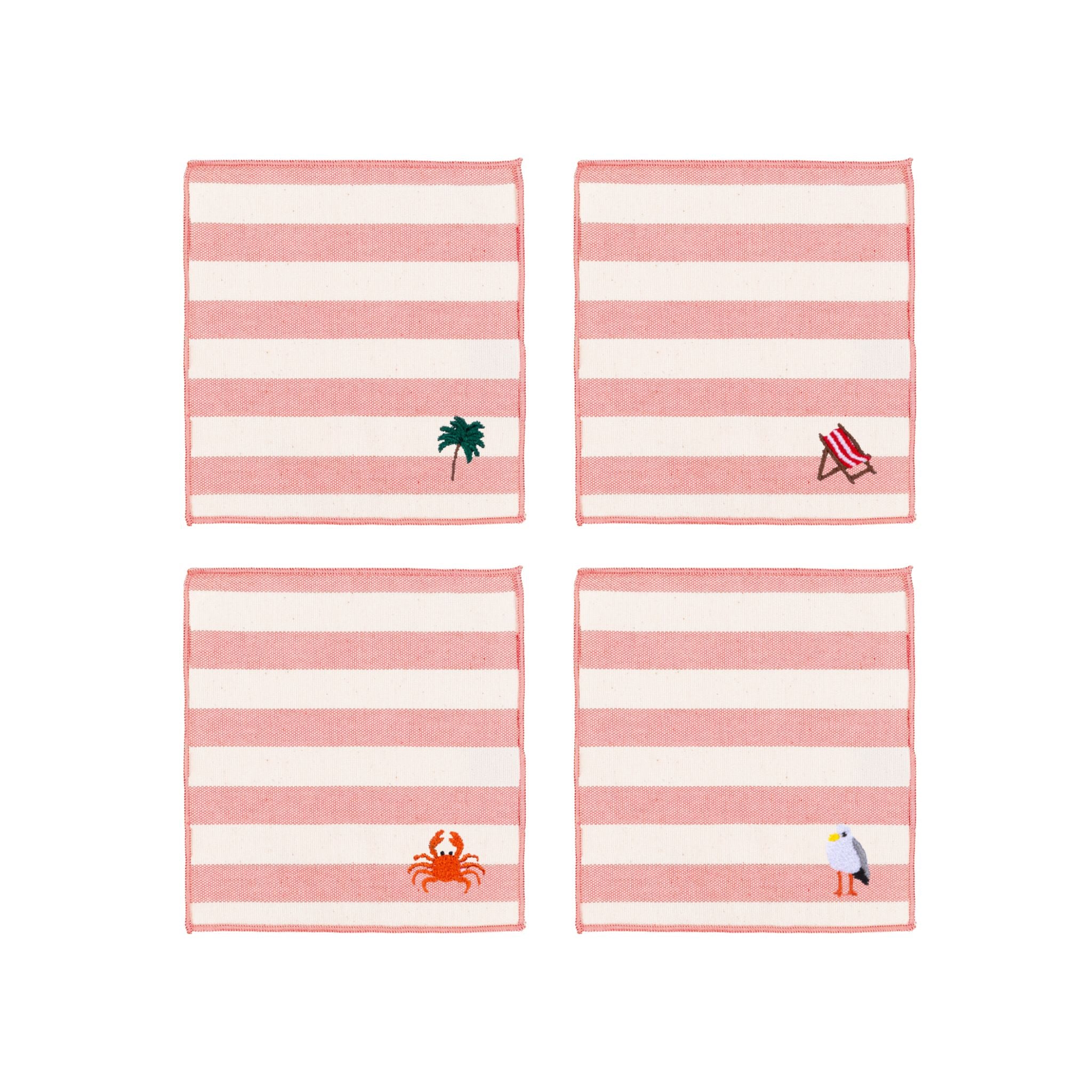 Servilletas bordadas de verano Barra