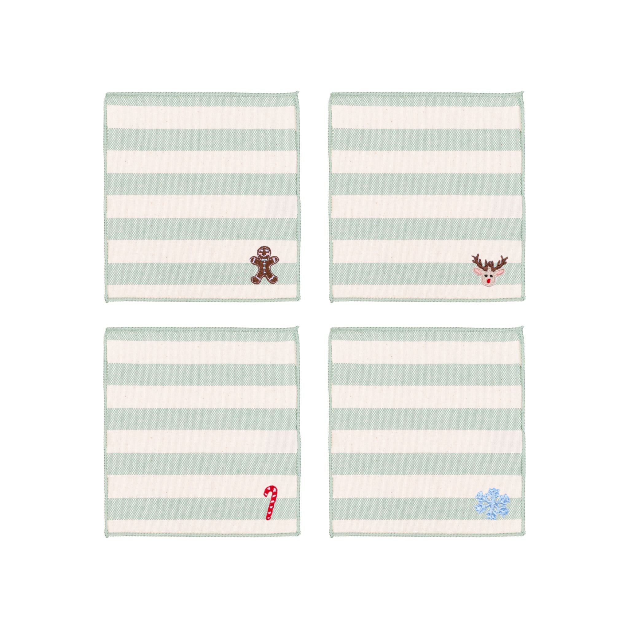 Barra napkins with small christmas embroidery