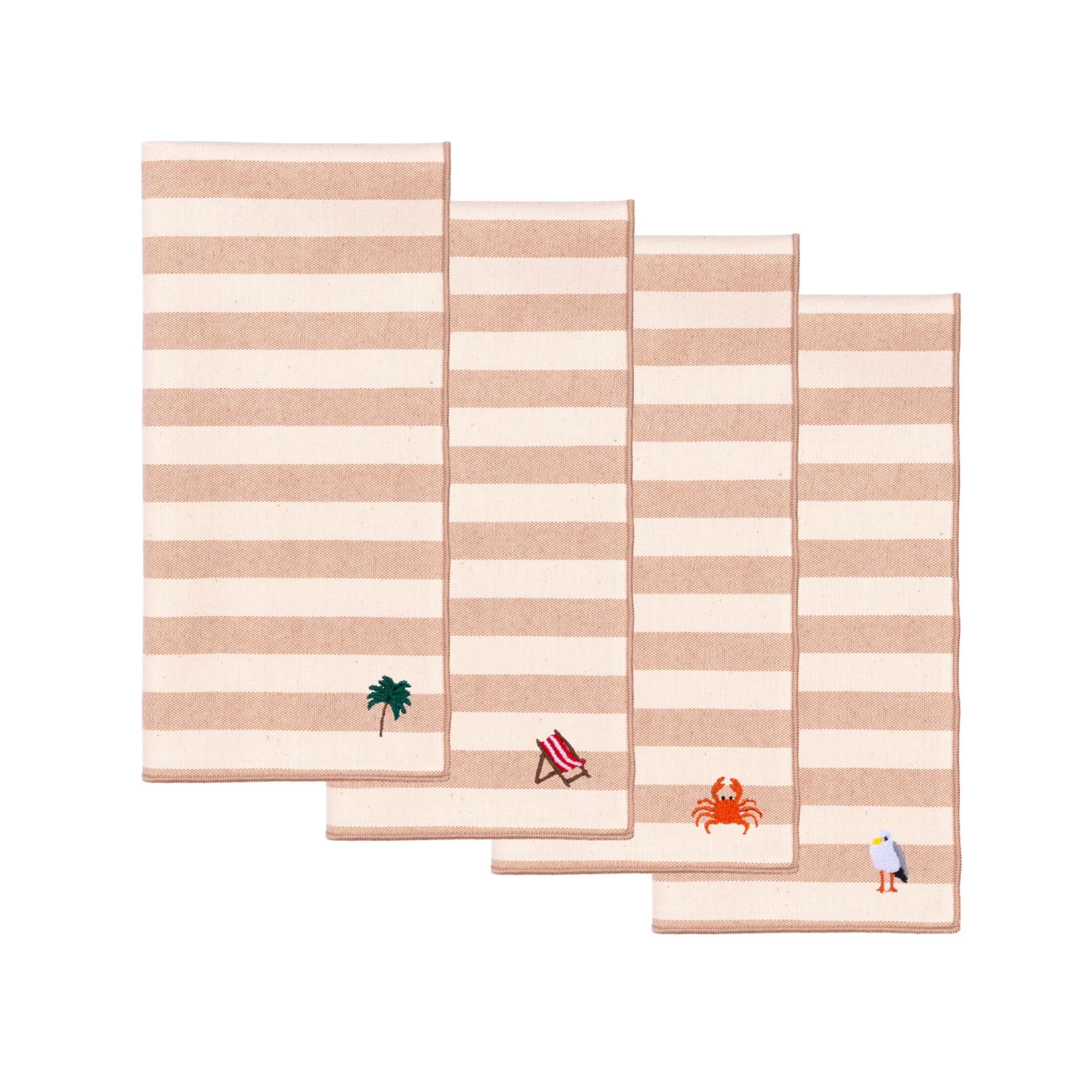 Servilletas bordadas de verano Barra