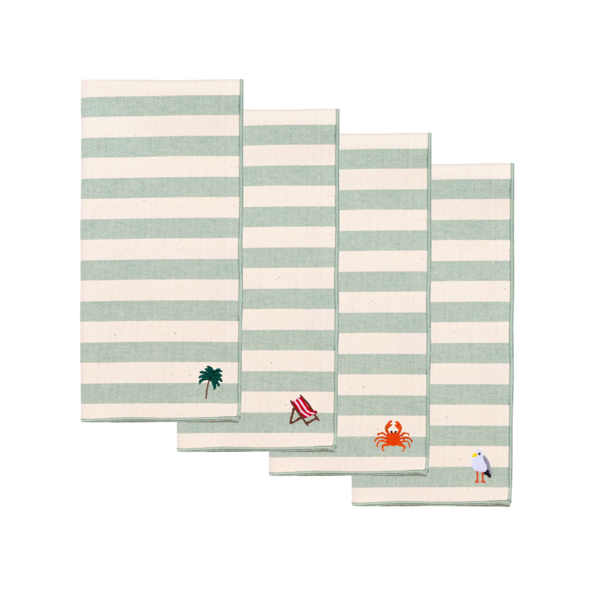 Servilletas bordadas de verano Barra