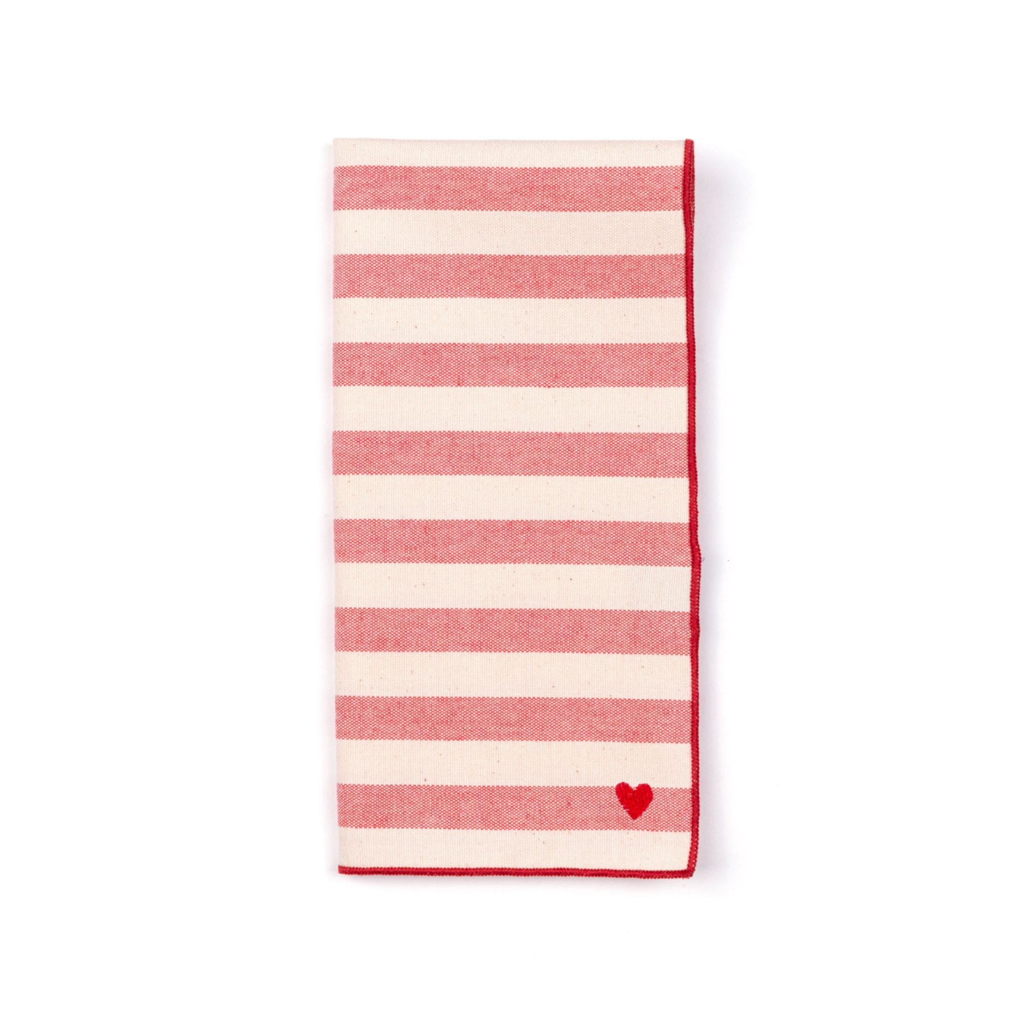 Serviettes Barra avec broderie en forme de cœur