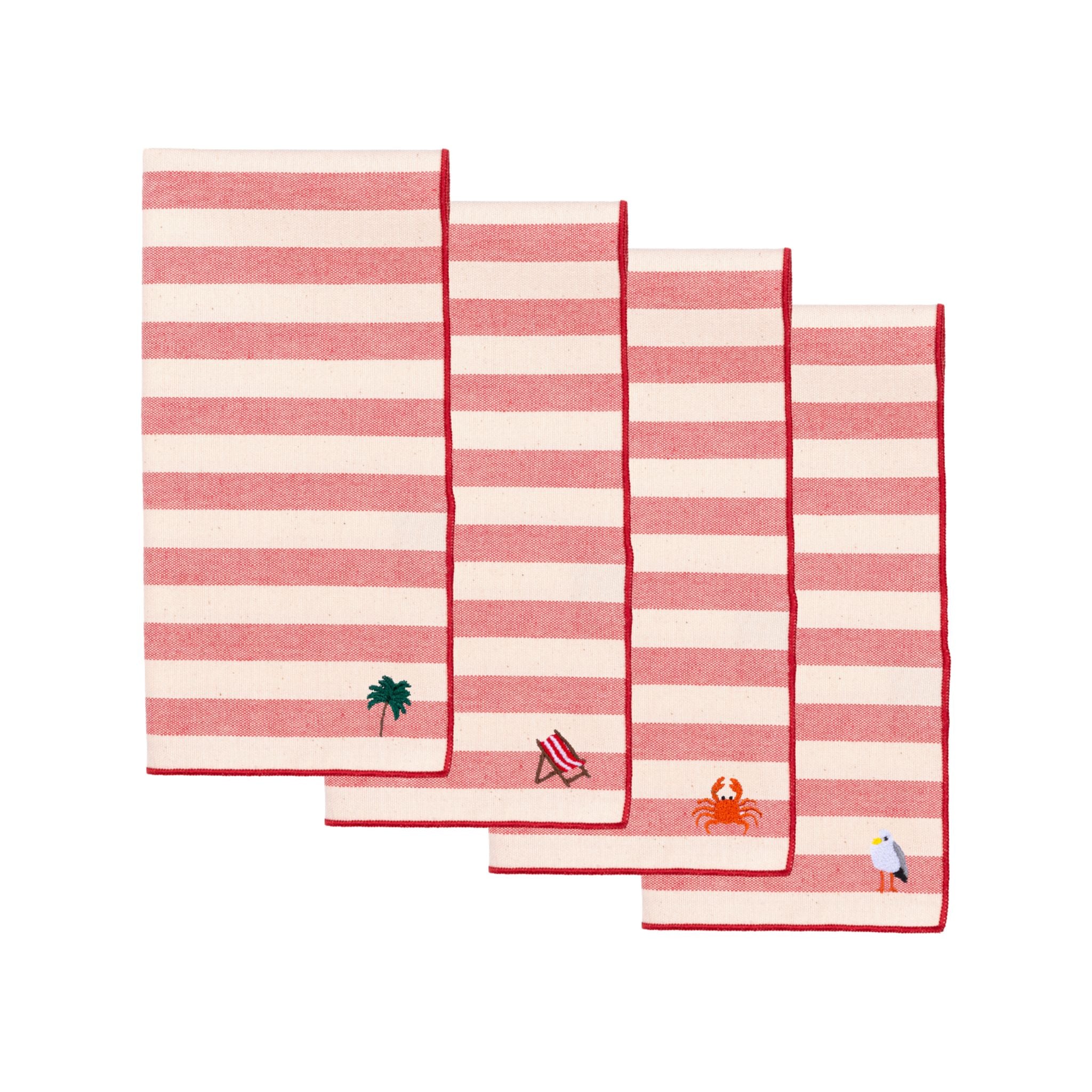 Servilletas bordadas de verano Barra