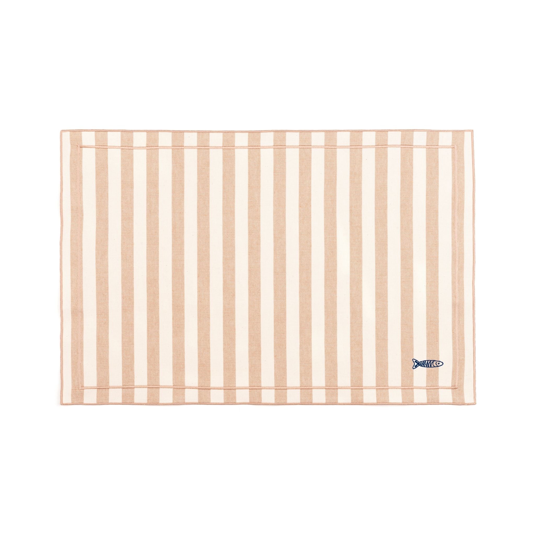 Linge de table Barra, en algodón, avec des motifs inspirés du Portugal brodés