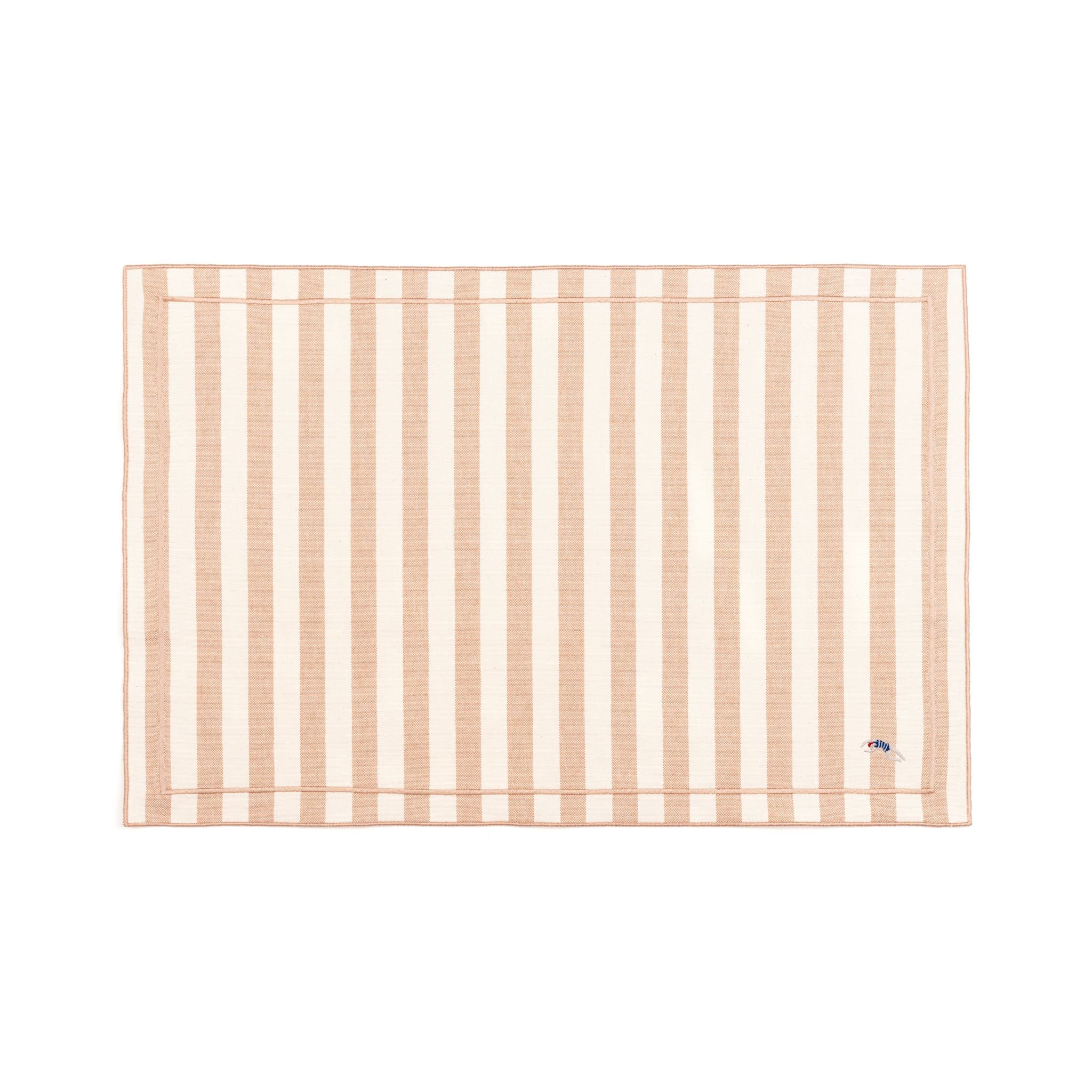 Linge de table Barra, en coton, avec des sportifs rétro brodés