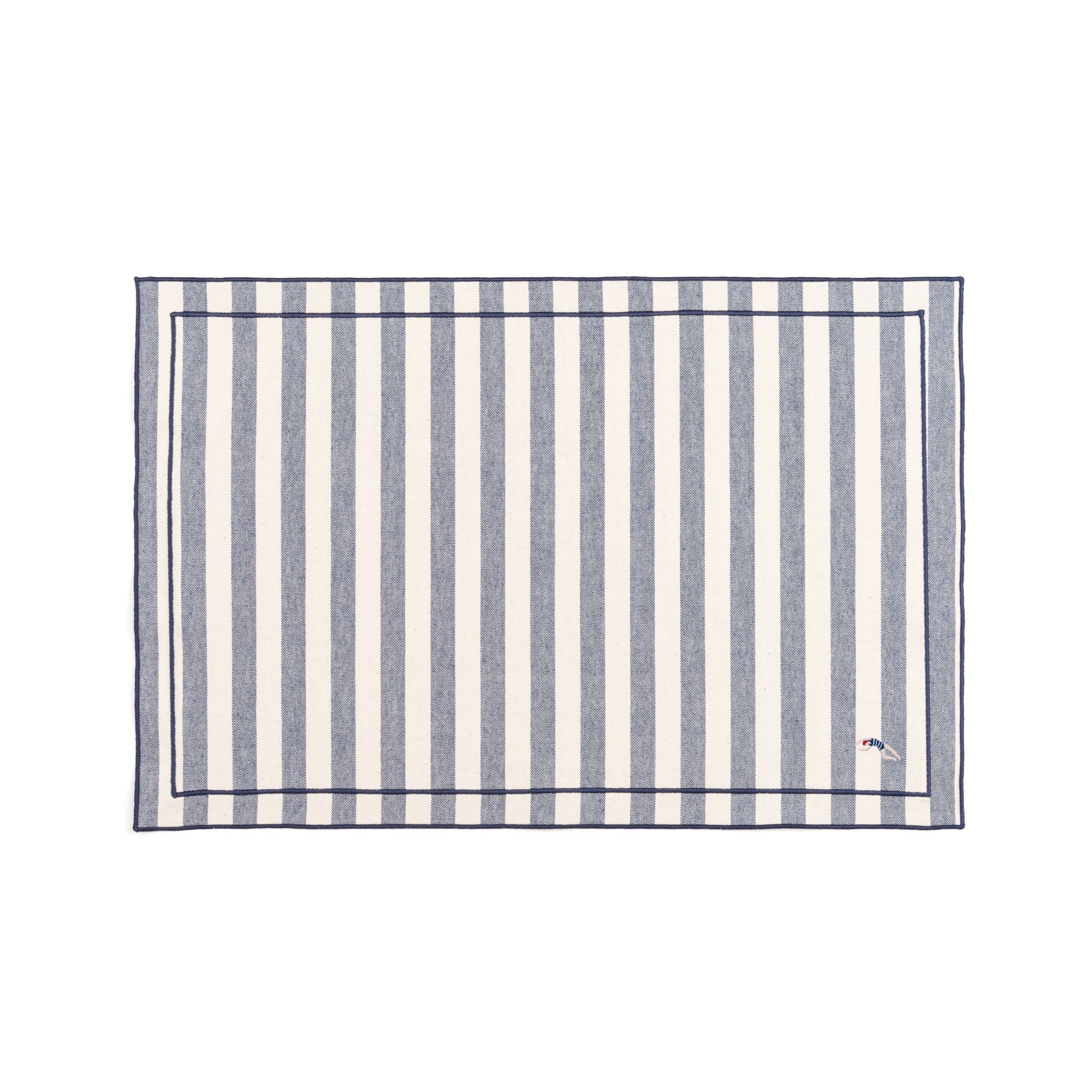 Linge de table Barra, en coton, avec des sportifs rétro brodés