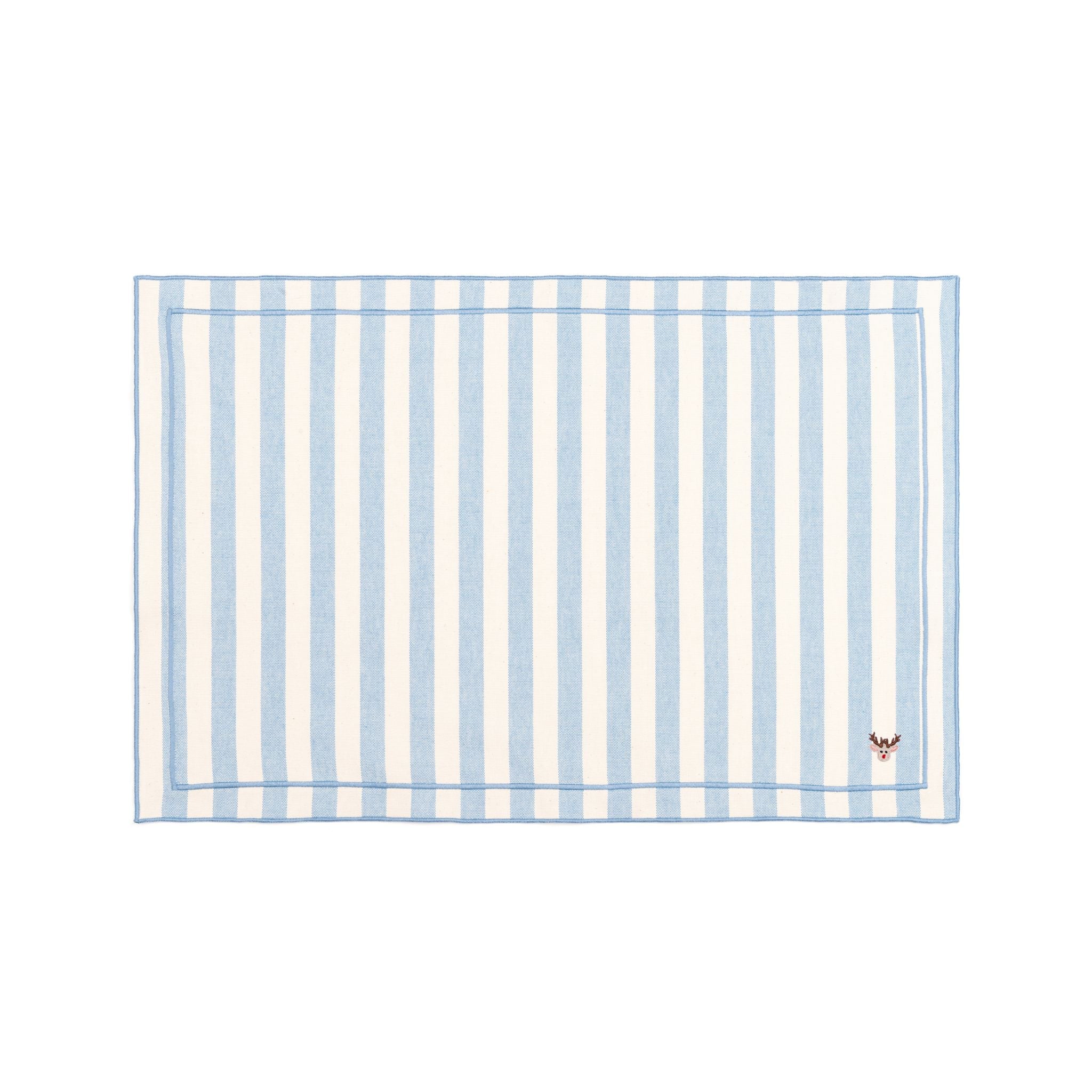 Linge de table Barra, en coton, avec des petits motifs de Noël brodés